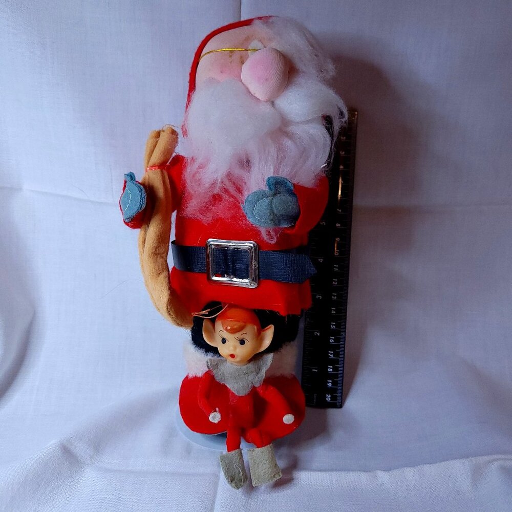 Vintage Japan Dwarf Felt Figurine and Mini-Elf